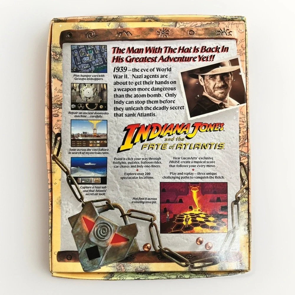 Indiana Jones and The Fate of Atlantis - COMPLETE IN BOX MAC CD